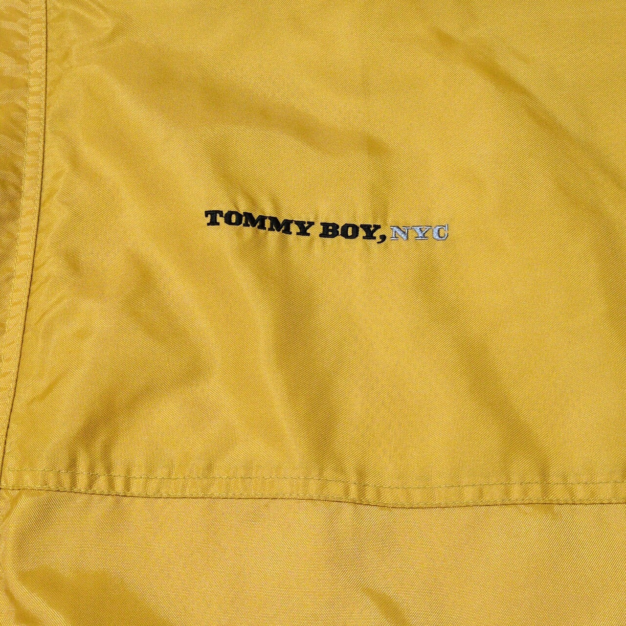TOMMY BOY RECORDS 90s Nylon Back Logo Print Jacket Size L