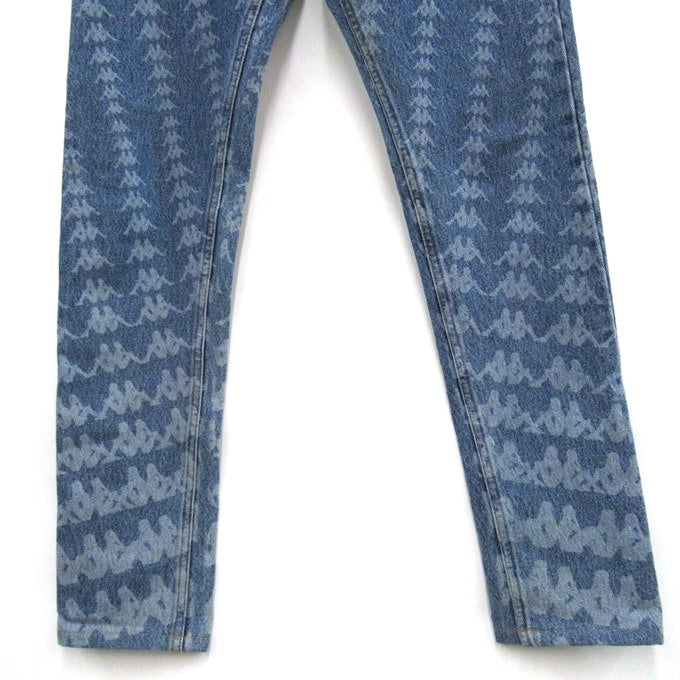 DANILO PAURA x KAPPA All-Over Pattern Jeans Indigo Size 30