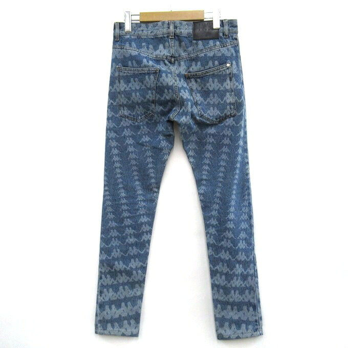 DANILO PAURA x KAPPA All-Over Pattern Jeans Indigo Size 30