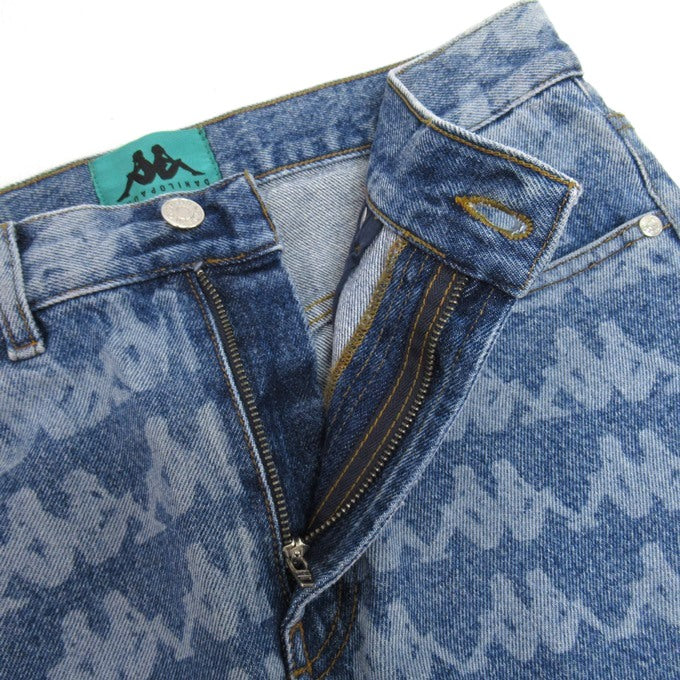DANILO PAURA x KAPPA All-Over Pattern Jeans Indigo Size 30