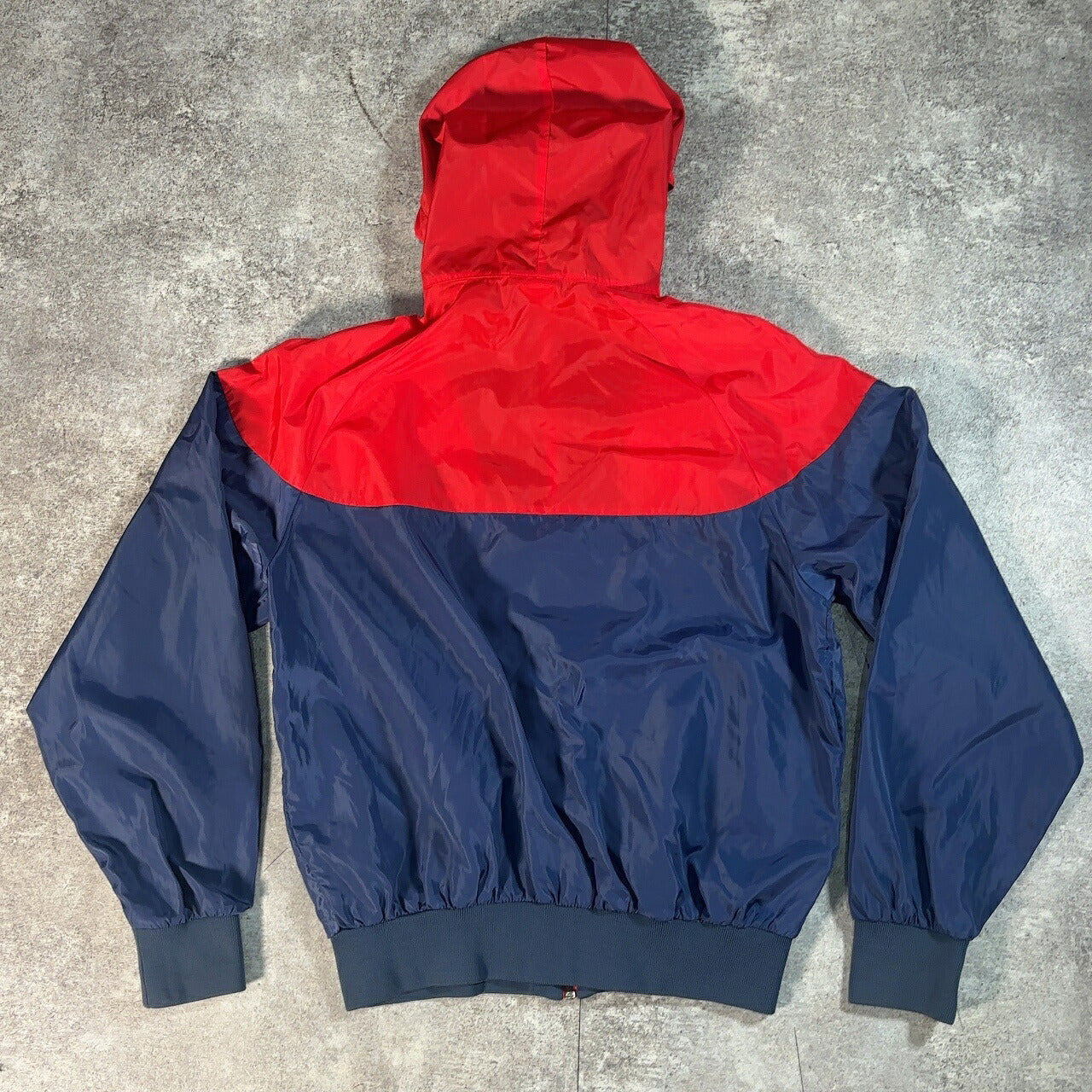 NIKE 80s Vintage Nylon Zip-Up Jacket Red Navy Size M