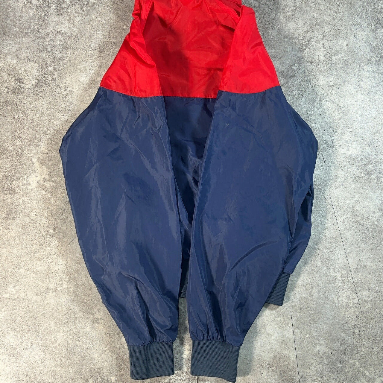 NIKE 80s Vintage Nylon Zip-Up Jacket Red Navy Size M