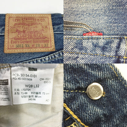 Levi's 1954 501Z XX Blue Denim Jeans Size 28