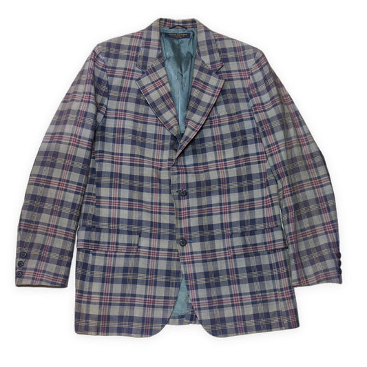 BROOKS BROTHERS 80s 2-Button Check Tailored Blazer Size 36R