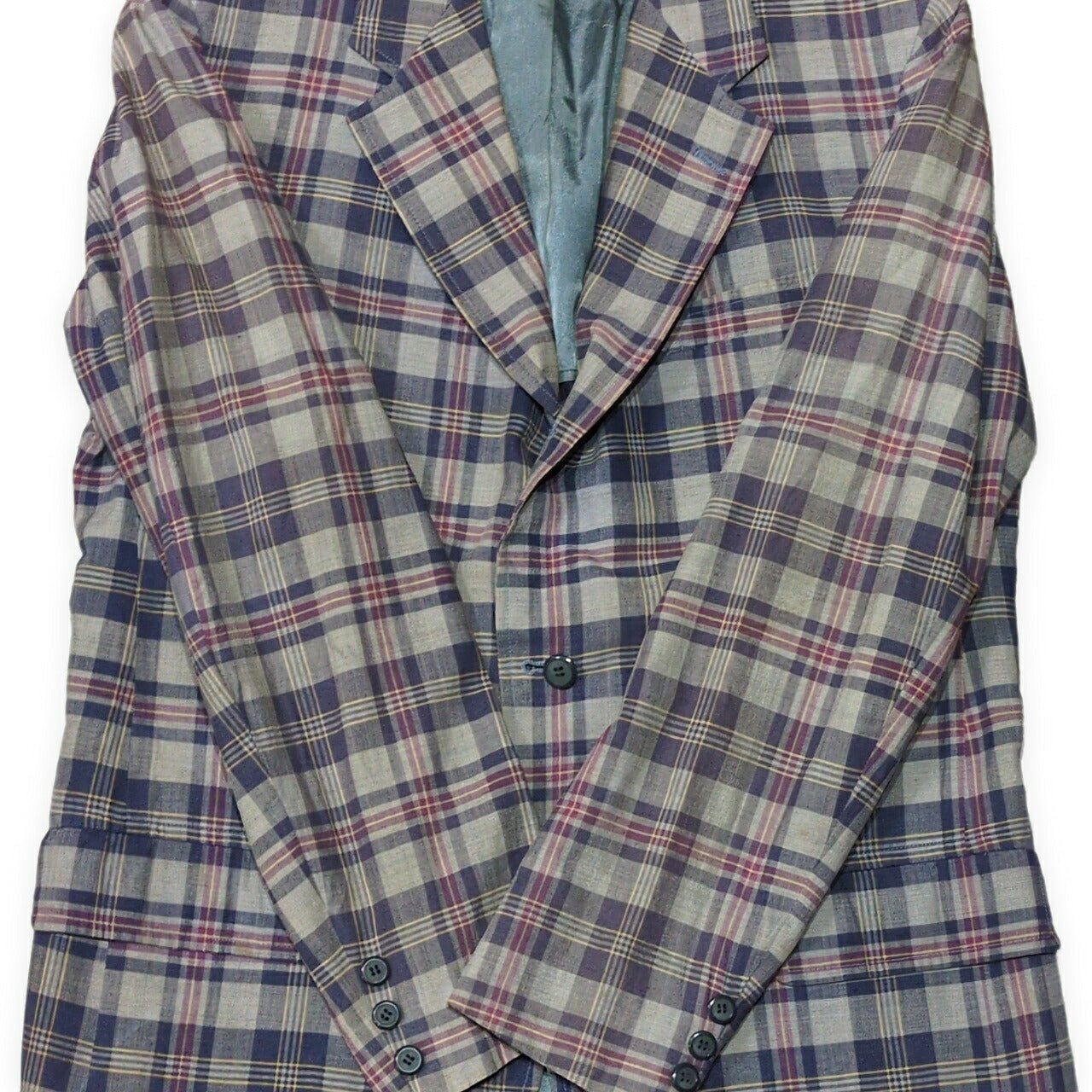 BROOKS BROTHERS 80s 2-Button Check Tailored Blazer Size 36R