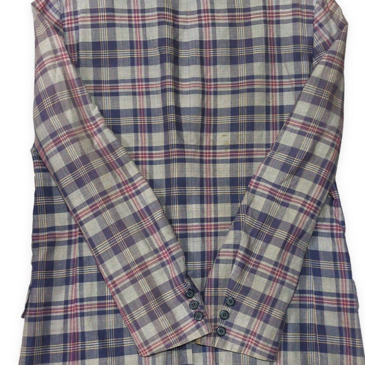 BROOKS BROTHERS 80s 2-Button Check Tailored Blazer Size 36R