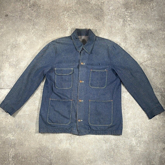 Japanese Brand 60's Vintage Denim Chore Jacket Size XL