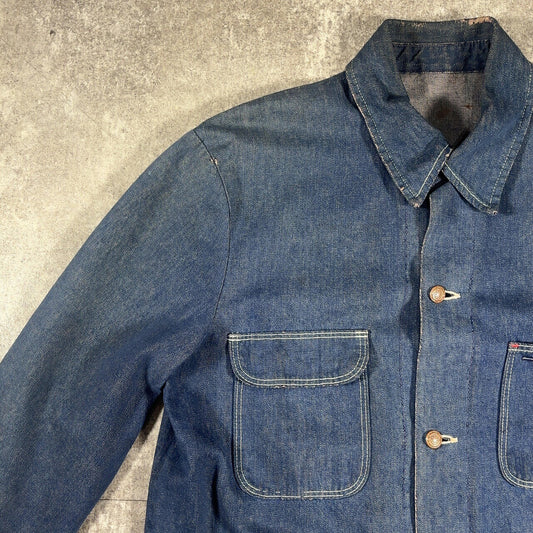 Japanese Brand 60's Vintage Denim Chore Jacket Size XL