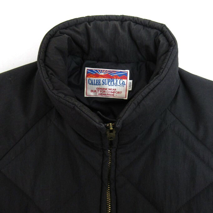 CALEE Diamond Stitch Leather Panel Padded Jacket Size L