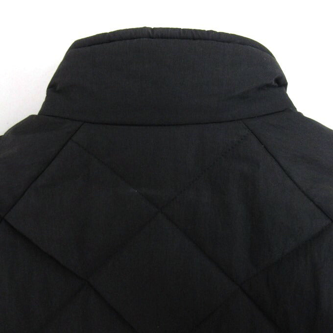 CALEE Diamond Stitch Leather Panel Padded Jacket Size L