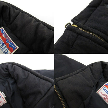 CALEE Diamond Stitch Leather Panel Padded Jacket Size L
