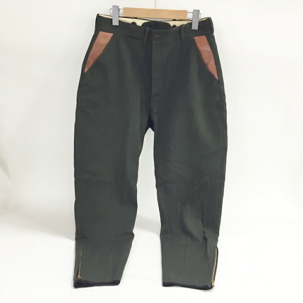 L.L.Bean 60s Leather Panel Jockey Pants TALON ZIP