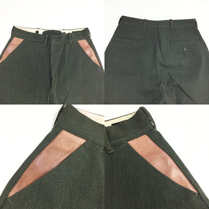 L.L.Bean 60s Leather Panel Jockey Pants TALON ZIP