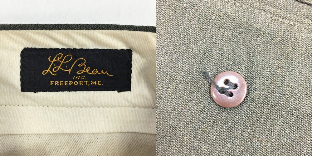 L.L.Bean 60s Leather Panel Jockey Pants TALON ZIP