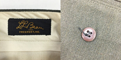 L.L.Bean 60s Leather Panel Jockey Pants TALON ZIP