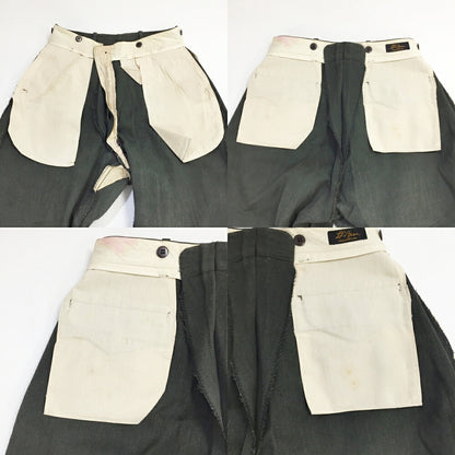 L.L.Bean 60s Leather Panel Jockey Pants TALON ZIP