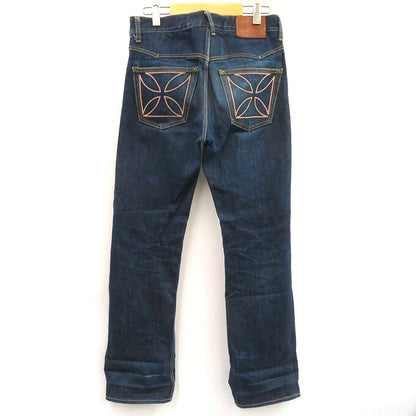 GANGSTERVILLE Iron Cross Embroidered Denim Jeans