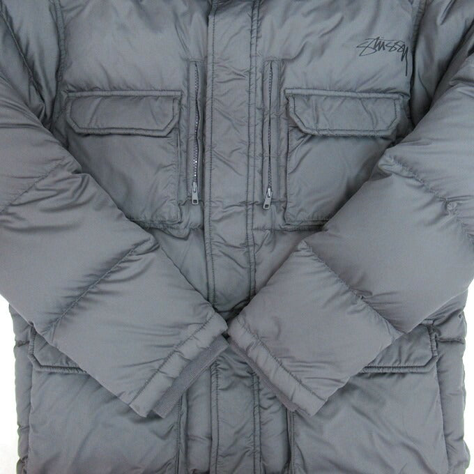 OLD STUSSY 90s-00s Down Jacket Gray Size L