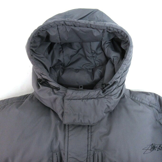 OLD STUSSY 90s-00s Down Jacket Gray Size L