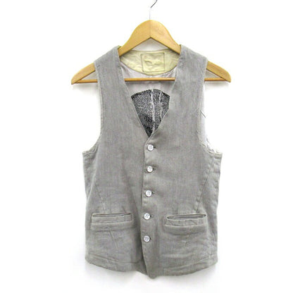 ISAMUKATAYAMA BACKLASH 15SS Linen Vest Gray Size M