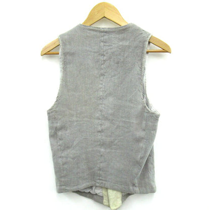 ISAMUKATAYAMA BACKLASH 15SS Linen Vest Gray Size M