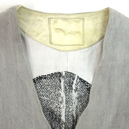 ISAMUKATAYAMA BACKLASH 15SS Linen Vest Gray Size M