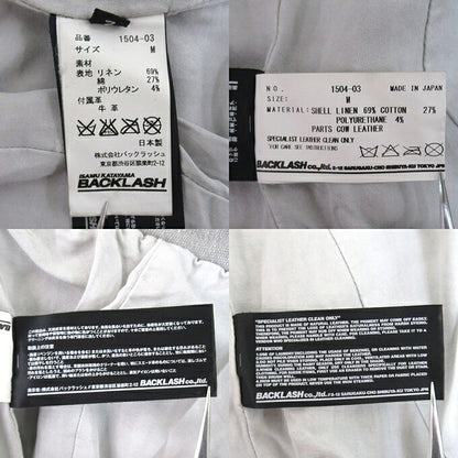 ISAMUKATAYAMA BACKLASH 15SS Linen Vest Gray Size M
