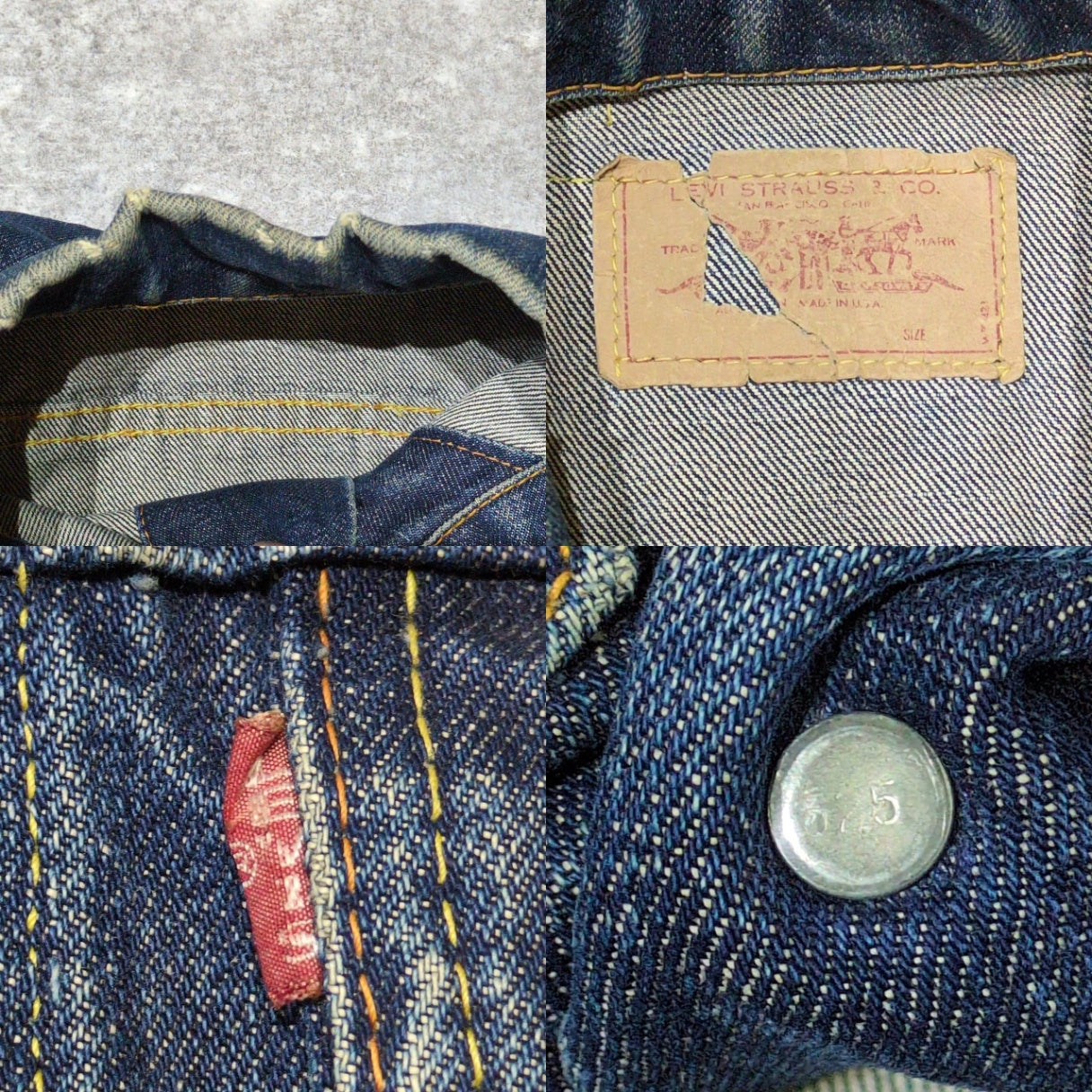 Levi's 70505 BIG-E Vintage 60s USA Denim Jacket Size M