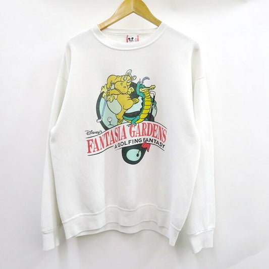 Disney 90s Fantasia Gardens White Sweatshirt Size XL