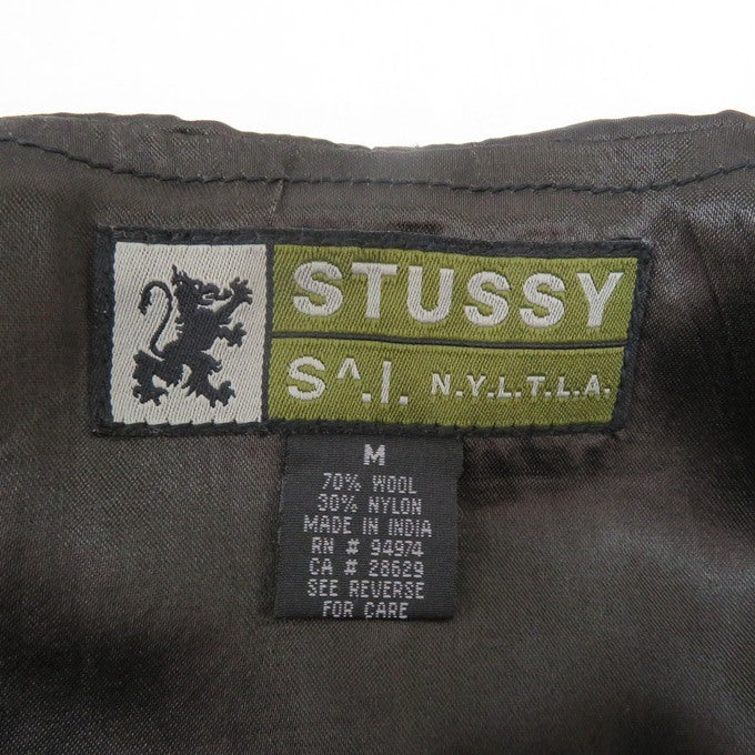 OLD STUSSY N.Y.L.T.L.A Wool Coat Khaki Green Size M