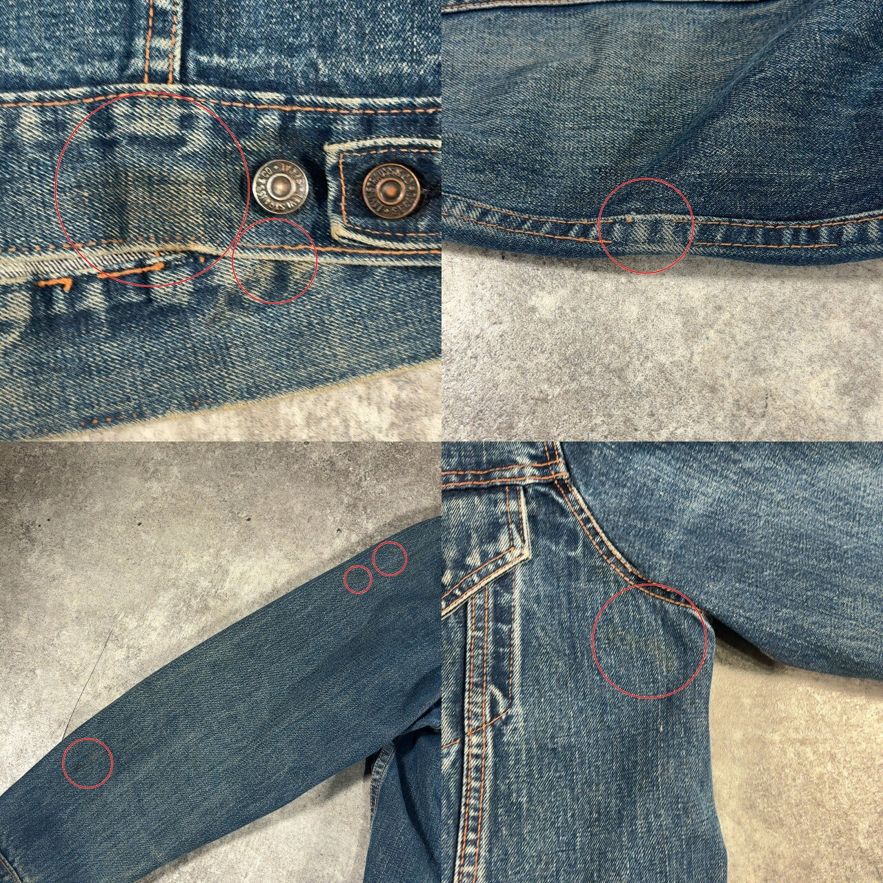 LEVI'S 60s 70505 BIG-E Back Print Denim Jacket Blue Size 46