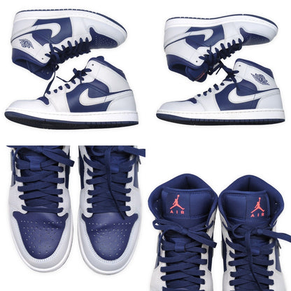 NIKE Air Jordan 1 Mid "Blue Void" Sneakers Size 26.5
