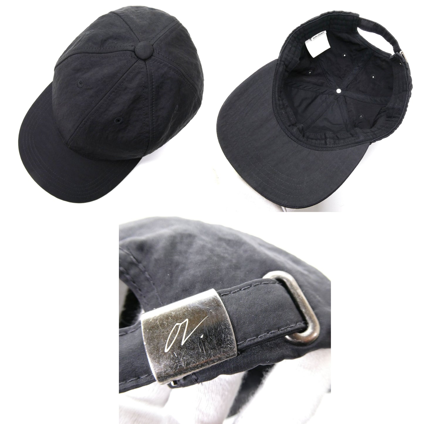 OUR LEGACY Devoted Black Ballcap Black Cap Size ONE SIZE