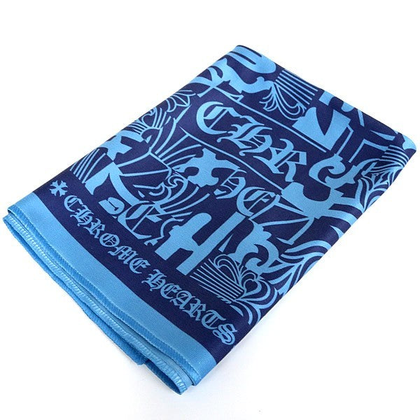 CHROME HEARTS Cross Print Cleaning Cloth Blue Glasses Size ONE SIZE