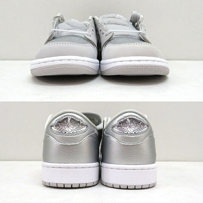 NIKE Air Jordan 1 Retro Low OG Silver Sneakers Size 26.5cm