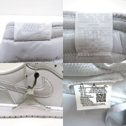 NIKE Air Jordan 1 Retro Low OG Silver Sneakers Size 26.5cm