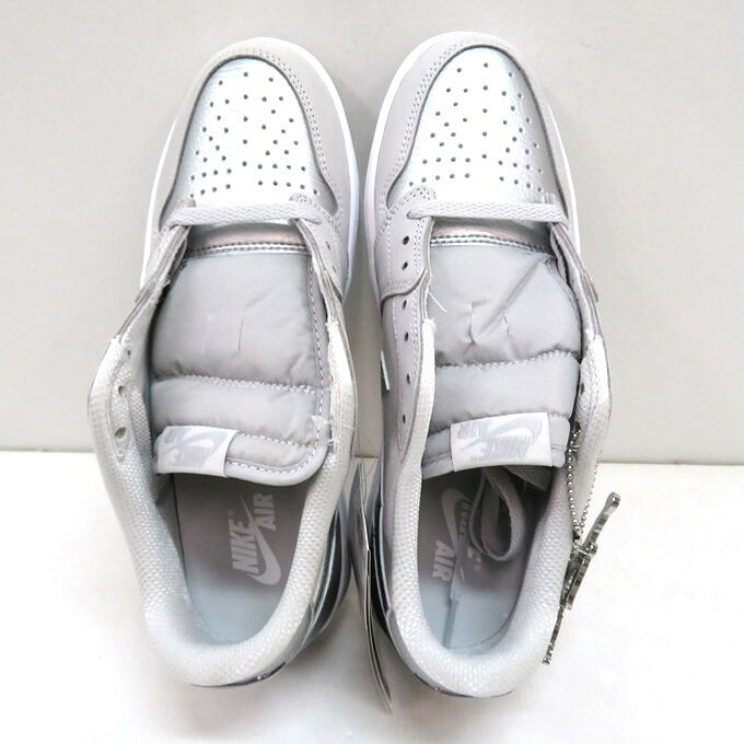 NIKE Air Jordan 1 Retro Low OG Silver Sneakers Size 26.5cm