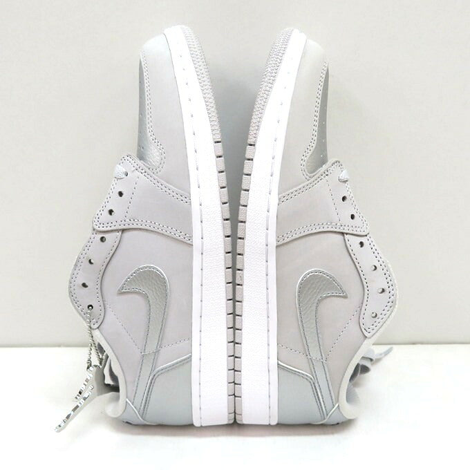 NIKE Air Jordan 1 Retro Low OG Silver Sneakers Size 26.5cm