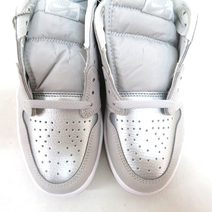 NIKE Air Jordan 1 Retro Low OG Silver Sneakers Size 26.5cm