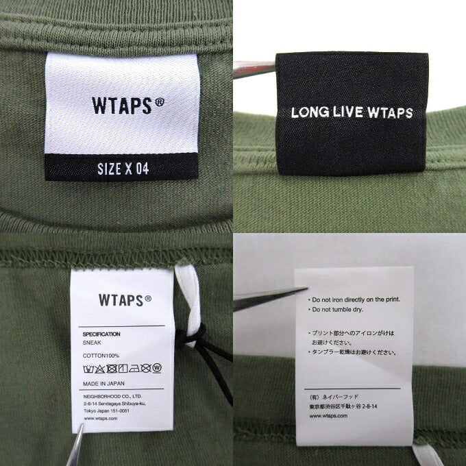 WTAPS 22SS Locker Cotton T-Shirt Khaki Size 04