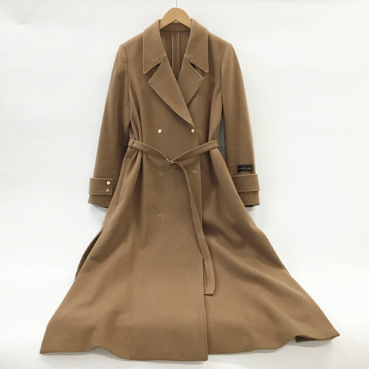AMERI VINTAGE Belt Flare Long Coat Brown Size M