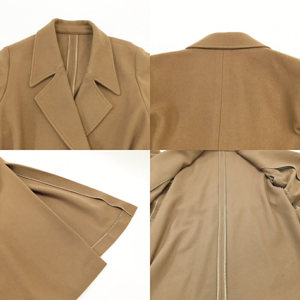 AMERI VINTAGE Belt Flare Long Coat Brown Size M