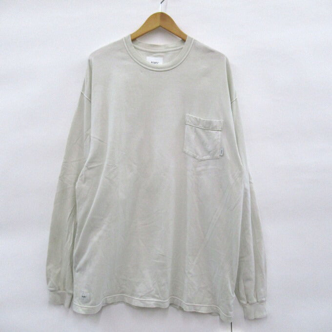 WTAPS 21AW Long Sleeve Cotton T-Shirt Off-White Size 04