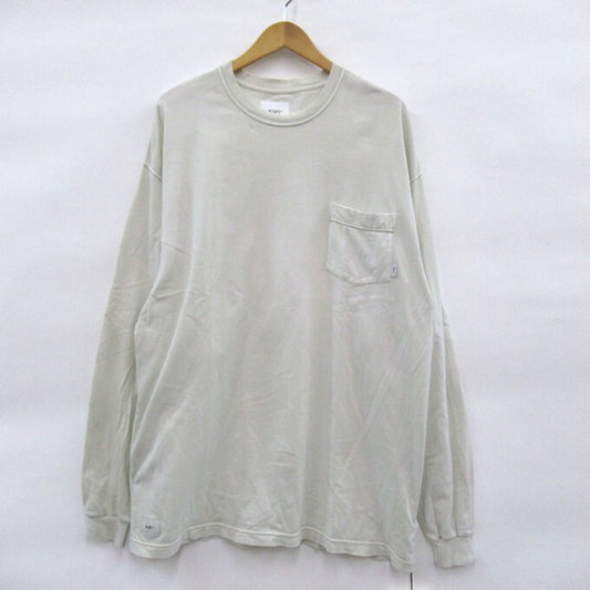 WTAPS 21AW Long Sleeve Cotton T-Shirt Off-White Size 04
