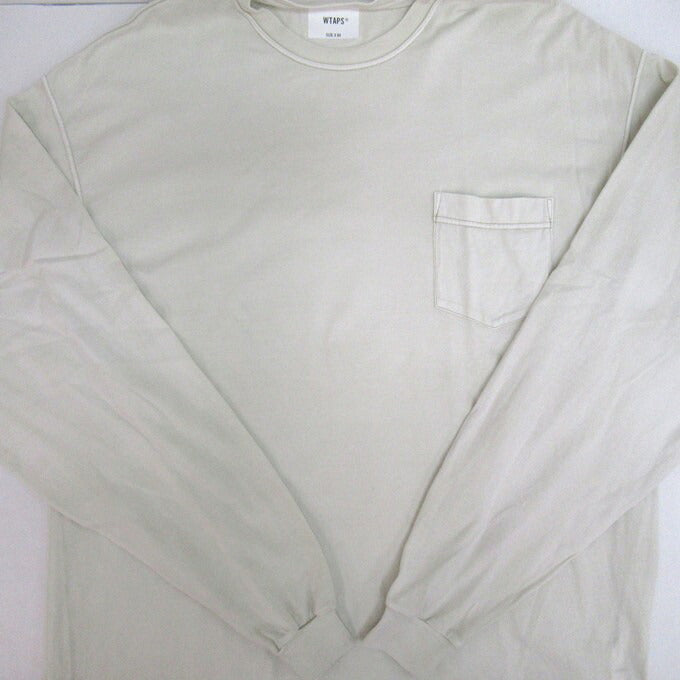 WTAPS 21AW Long Sleeve Cotton T-Shirt Off-White Size 04