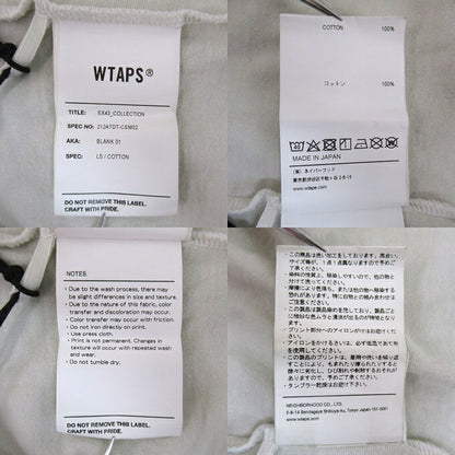 WTAPS 21AW Long Sleeve Cotton T-Shirt Off-White Size 04