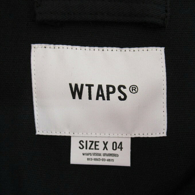 WTAPS 25AW CHAMBER Long Sleeve Twill Hoodie Black Size 04