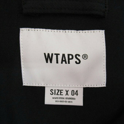 WTAPS 25AW CHAMBER Long Sleeve Twill Hoodie Black Size 04