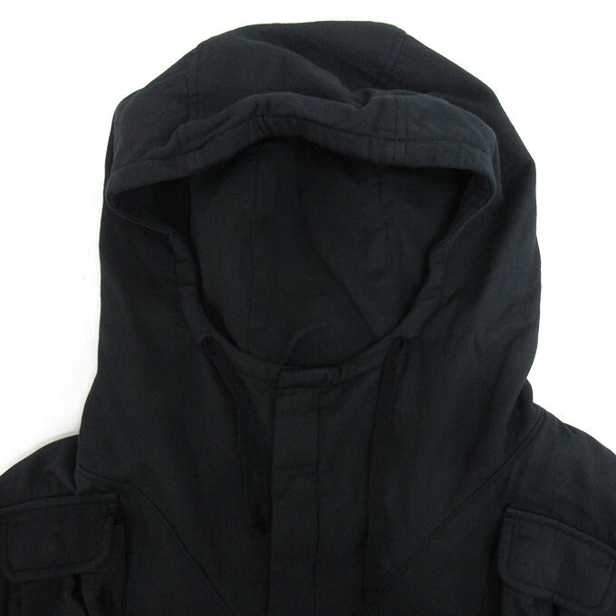 WTAPS 25AW CHAMBER Long Sleeve Twill Hoodie Black Size 04