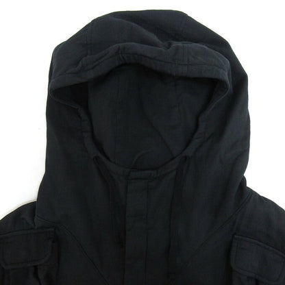 WTAPS 25AW CHAMBER Long Sleeve Twill Hoodie Black Size 04